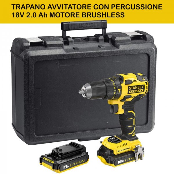 Chiedi disponibilità - TRAPANO AVVITATORE CON PERCUSSIONE 18V 2.0 Ah MOTORE BRUSHLESS